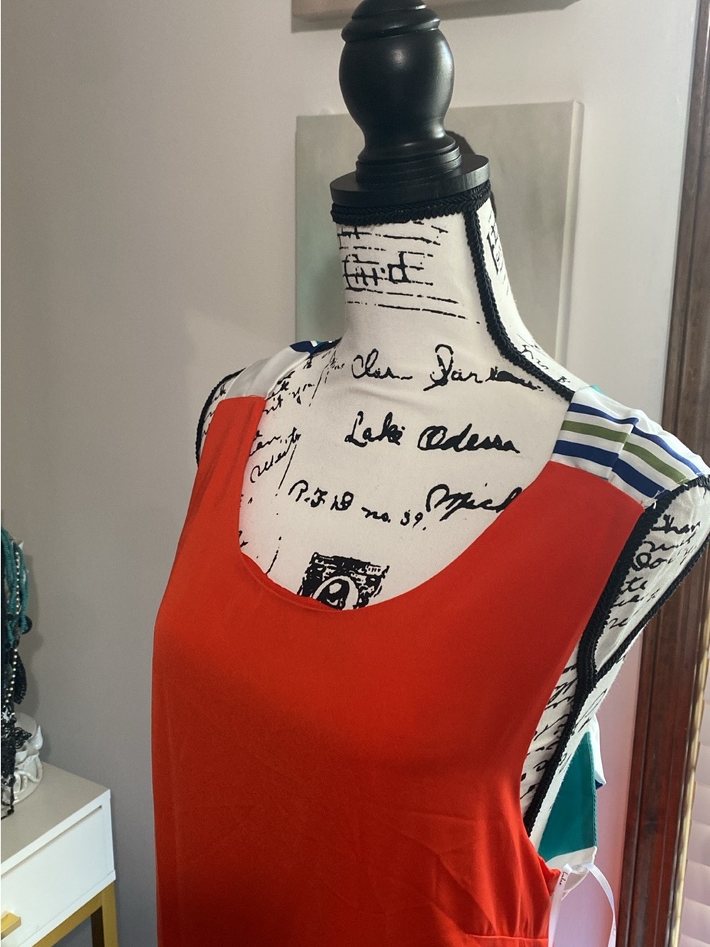 Lulu's Bright Coral Sleeveless Mini Shift Dress - Picture 6 of 7